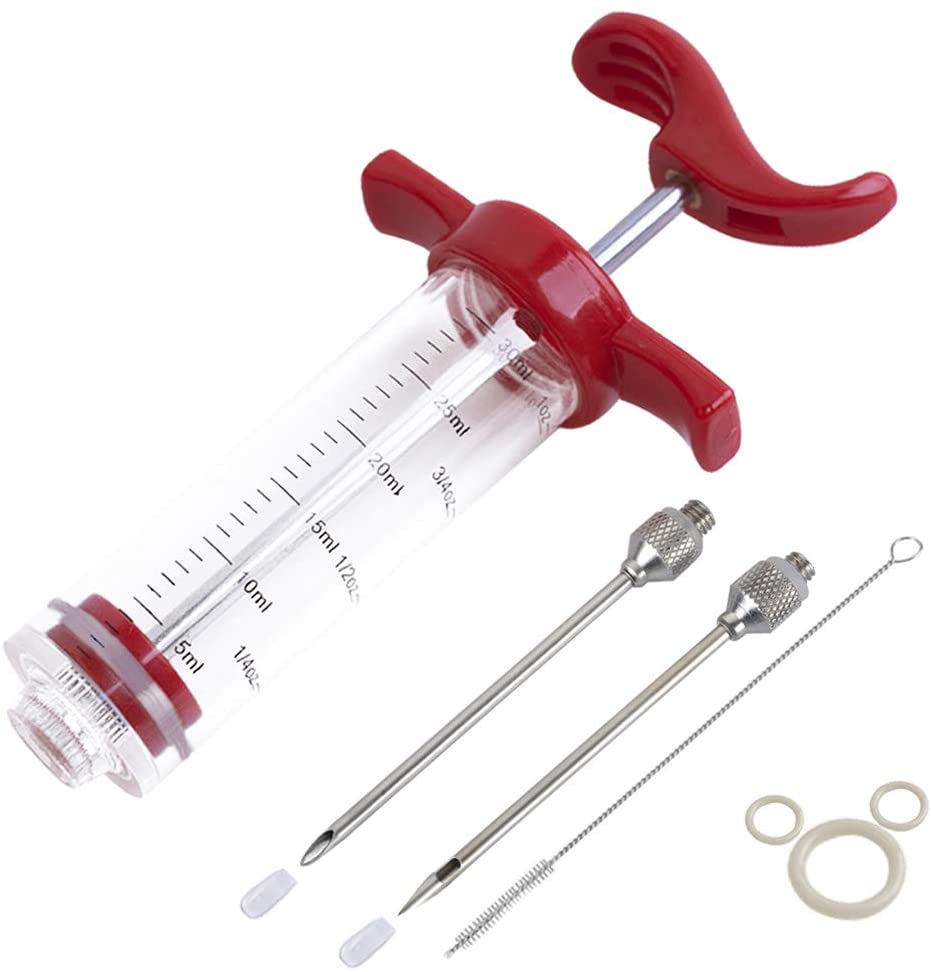 Marinade injector syringe