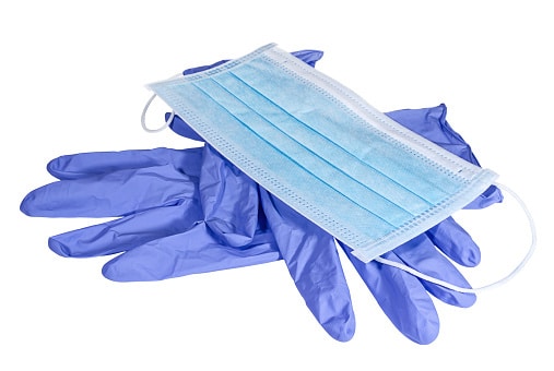 Face mask + nitrile gloves