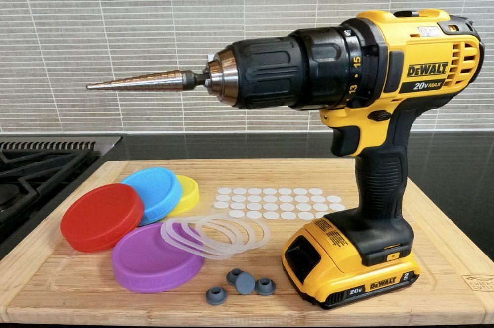 Electric drill for mason jars